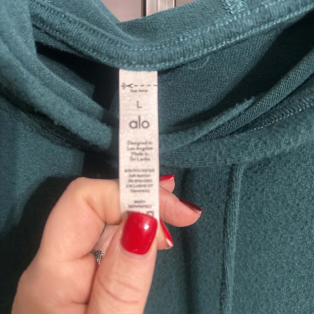 Alo Yoga Renown Heavy Weight Hoodie - Celestial Blue #56 - Picture 3 of 3